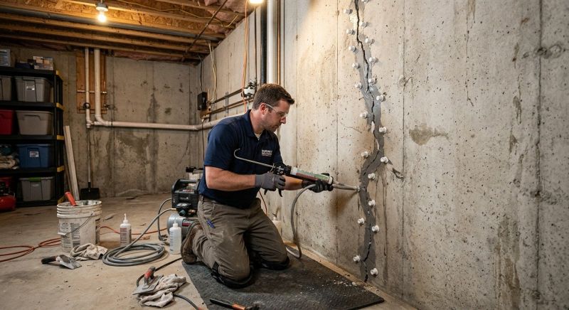 Basement Crack Repair in Zimmerman, MN
