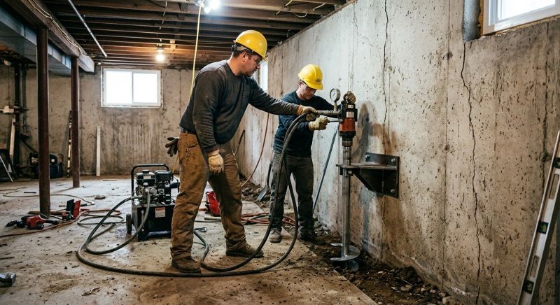 Basement Stabilization in Zimmerman, MN