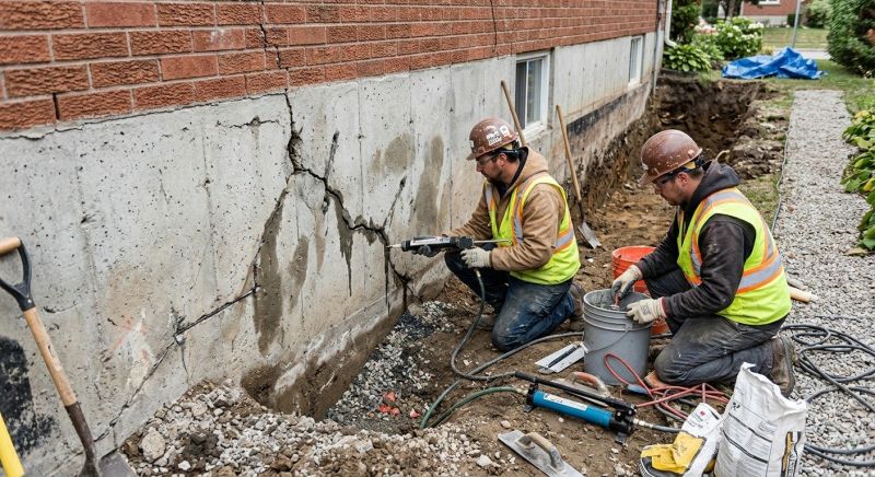 Cracked Foundation Repair in Anoka, MN