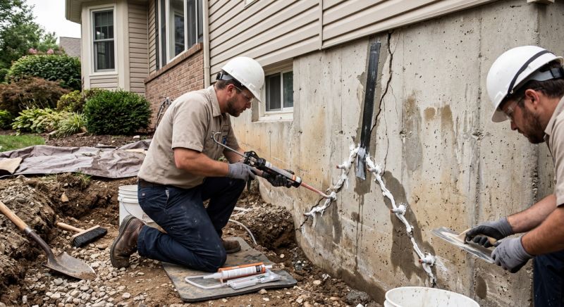 Cracked Foundation Repair in Benton County, MN