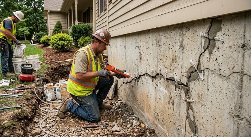 Cracked Foundation Repair in Maple Lake, MN