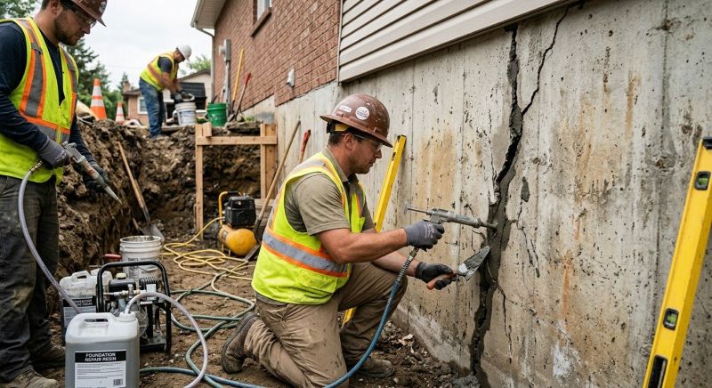 Cracked Foundation Repair in Rogers, MN
