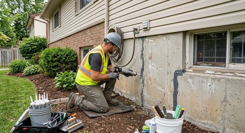 Foundation Crack Sealing in Zimmerman, MN