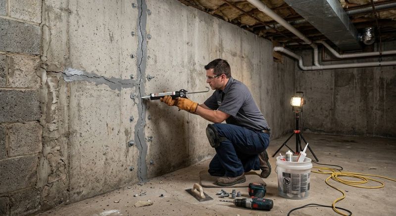 Foundation Crack Sealing in Zimmerman, MN
