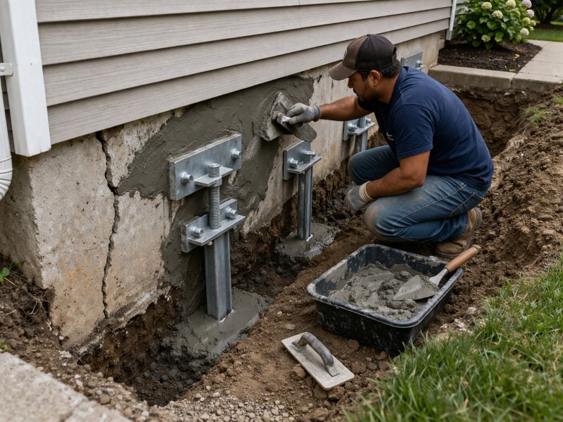Foundation Pier Repair in Zimmerman, MN