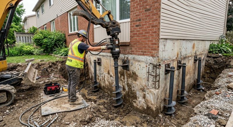 Helical Piers Installation in Zimmerman, MN