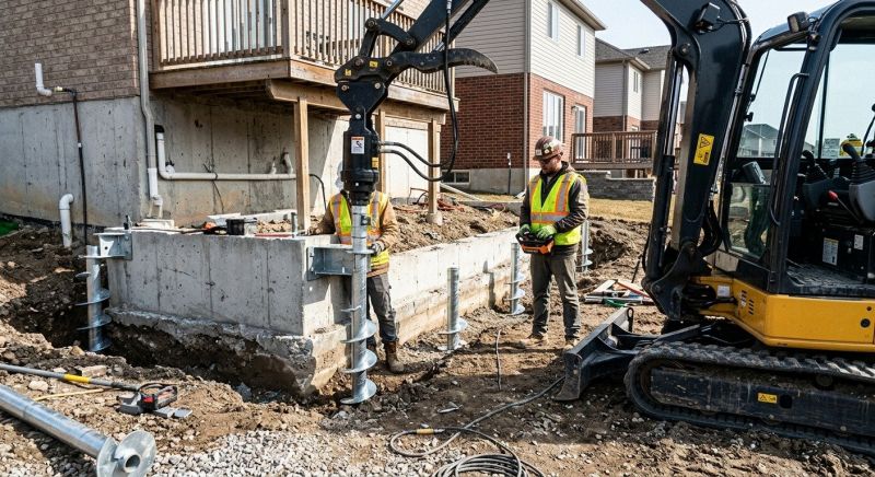 Helical Pile Installation in Zimmerman, MN