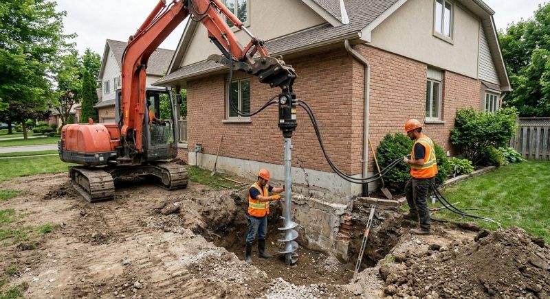 Helical Pile Installation in Zimmerman, MN