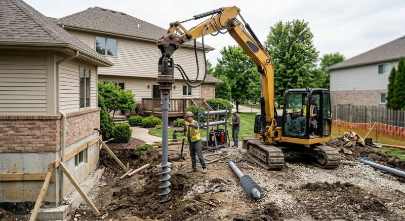 Helical Pile Installation in Zimmerman, MN