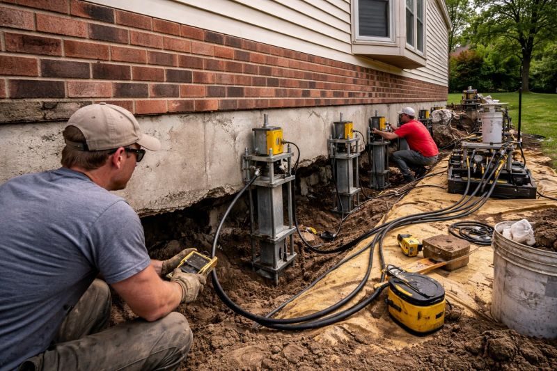Settling Foundation Service in Zimmerman, MN