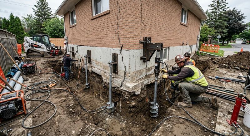 Sinking Foundation Repair in Foley, MN