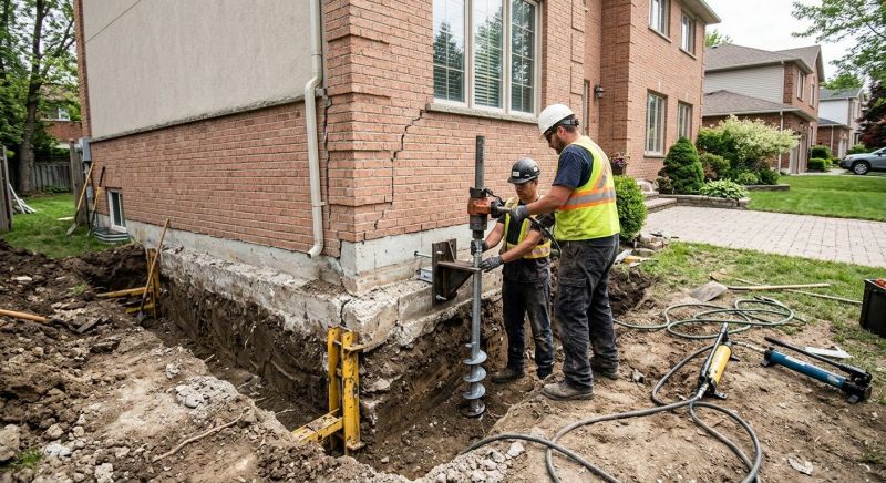 Sinking Foundation Repair in Osseo, MN