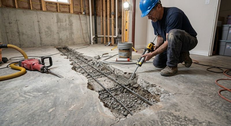 Slab Foundation Repair in Zimmerman, MN